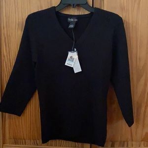 Style & Co Black Sweater Top NWT